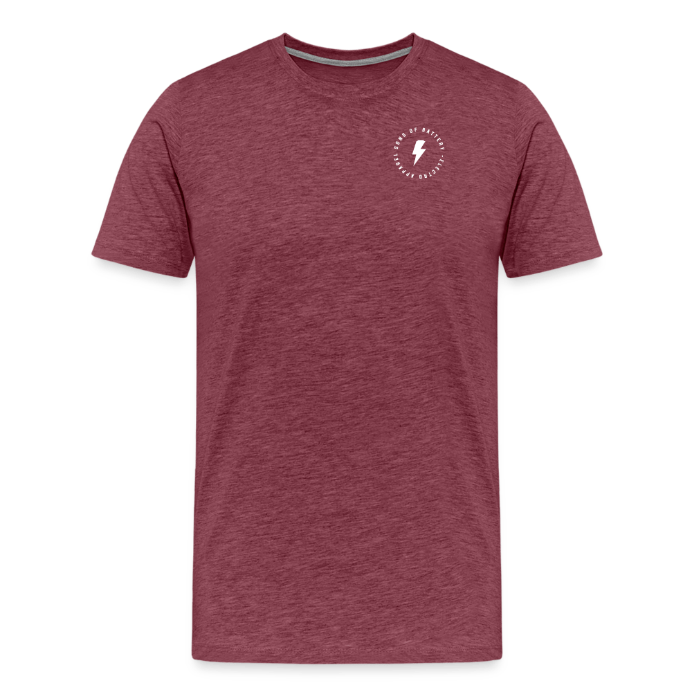 SPOD Männer Premium T-Shirt | Spreadshirt 812 Bordeauxrot meliert / S E-Apparel - Männer Premium T-Shirt E-Bike-Community