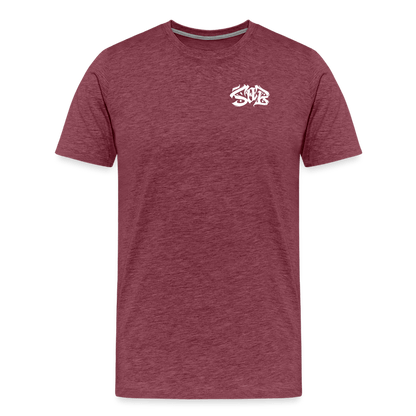 SPOD Männer Premium T-Shirt | Spreadshirt 812 Bordeauxrot meliert / S Shred or Alive - Brush E-Bike-Community