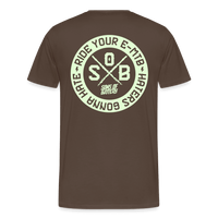 SPOD Männer Premium T-Shirt | Spreadshirt 812 Edelbraun / S "Haters" Glow in the Dark - Sons of Battery - Männer Premium T-Shirt E-Bike-Community