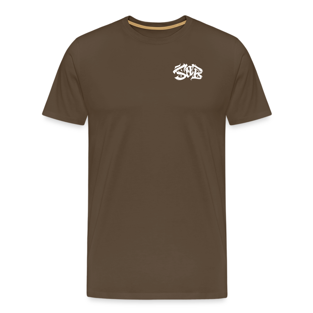SPOD Männer Premium T-Shirt | Spreadshirt 812 Edelbraun / S Shred or Alive - Brush E-Bike-Community