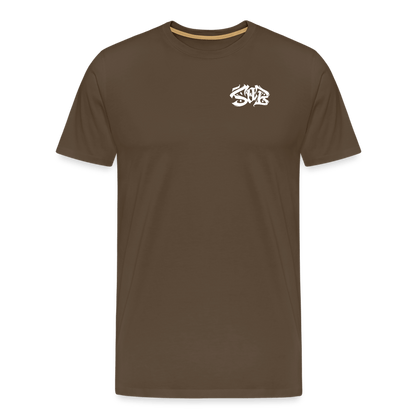 SPOD Männer Premium T-Shirt | Spreadshirt 812 Edelbraun / S Shred or Alive - Brush E-Bike-Community