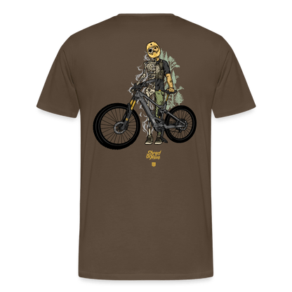 SPOD Männer Premium T-Shirt | Spreadshirt 812 Edelbraun / S Shred or Alive - Männer Premium T-Shirt E-Bike-Community