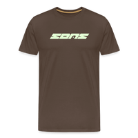 SPOD Männer Premium T-Shirt | Spreadshirt 812 Edelbraun / S SONS - Glow in the Dark - Männer Premium T-Shirt E-Bike-Community