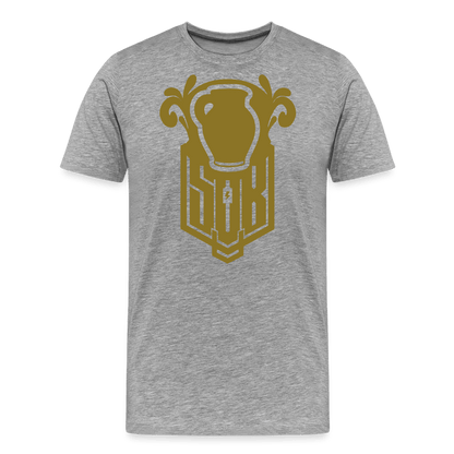 SPOD Männer Premium T-Shirt | Spreadshirt 812 Grau meliert / S Bembel - Gold - Premium T-Shirt E-Bike-Community