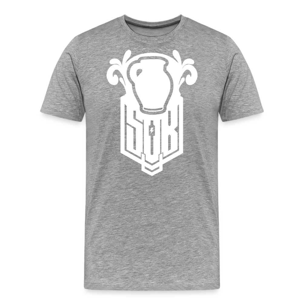 SPOD Männer Premium T-Shirt | Spreadshirt 812 Grau meliert / S Bembel - SoB Männer Premium T-Shirt E-Bike-Community