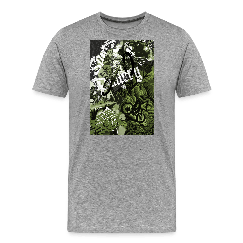 SPOD Männer Premium T-Shirt | Spreadshirt 812 Grau meliert / S Collage - Männer Premium T-Shirt E-Bike-Community