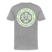 SPOD Männer Premium T-Shirt | Spreadshirt 812 Grau meliert / S "Haters" Glow in the Dark - Sons of Battery - Männer Premium T-Shirt E-Bike-Community