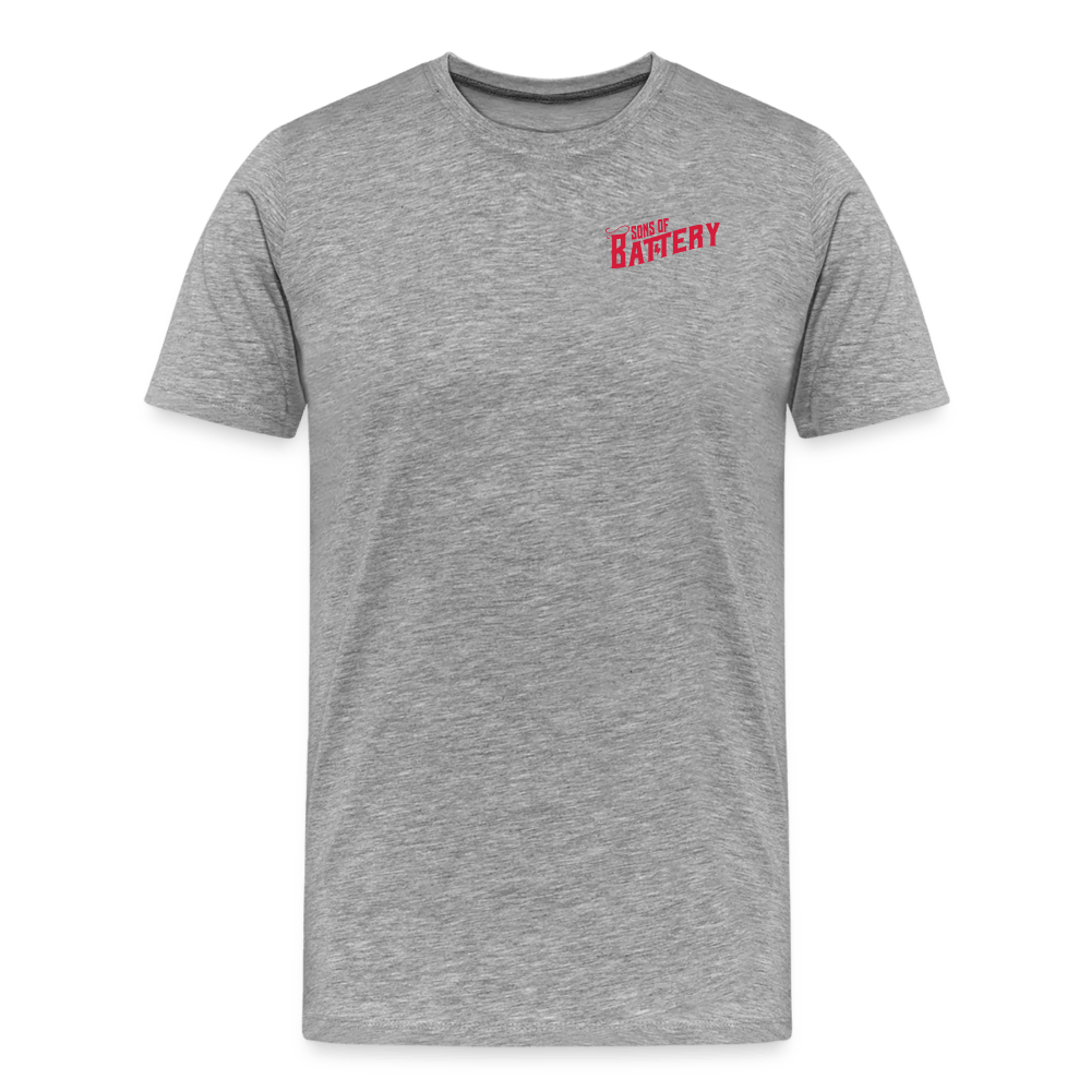 SPOD Männer Premium T-Shirt | Spreadshirt 812 Grau meliert / S Oldschool - Männer Premium T-Shirt E-Bike-Community