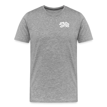 SPOD Männer Premium T-Shirt | Spreadshirt 812 Grau meliert / S Shred or Alive - Brush E-Bike-Community