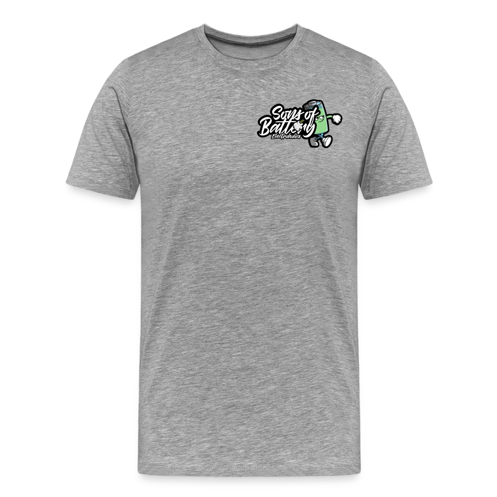 SPOD Männer Premium T-Shirt | Spreadshirt 812 Grau meliert / S Sons of Battery Boy - Männer Premium T-Shirt E-Bike-Community