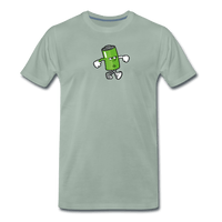 SPOD Männer Premium T-Shirt | Spreadshirt 812 Graugrün / S BBoy - Solo - Männer Premium T-Shirt E-Bike-Community
