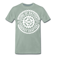SPOD Männer Premium T-Shirt | Spreadshirt 812 Graugrün / S Original - Sons of Battery Logo - (DTF) Männer Premium T-Shirt E-Bike-Community