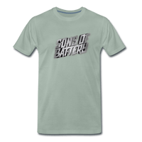 SPOD Männer Premium T-Shirt | Spreadshirt 812 Graugrün / S SONS OF BATTERY - Signature 3D - Männer Premium T-Shirt E-Bike-Community