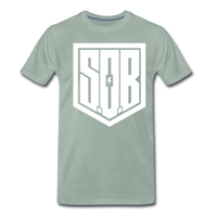 SPOD Männer Premium T-Shirt | Spreadshirt 812 Graugrün / S SONS OF BATTERY - SoB Supporter - Männer Premium T-Shirt E-Bike-Community