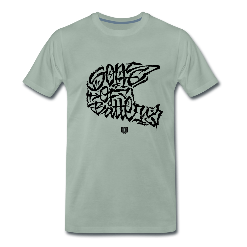 SPOD Männer Premium T-Shirt | Spreadshirt 812 Graugrün / S Sons Spezial Edition TPOM Helm, Front - Black -  Männer Premium T-Shirt E-Bike-Community