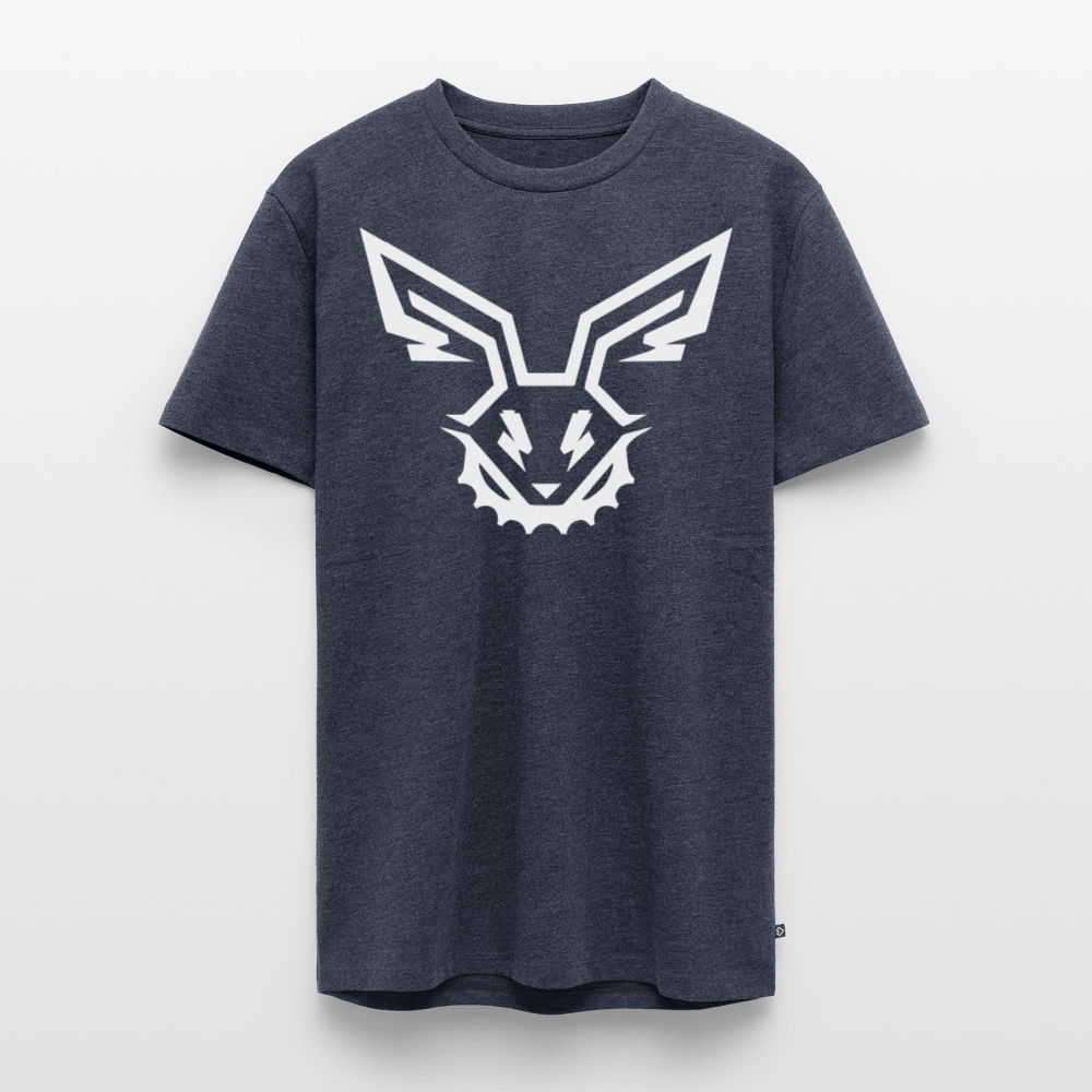 SPOD Männer Premium T-Shirt | Spreadshirt 812 Jeansblau / M Electro Bunny Weiß - Männer Premium T-Shirt E-Bike-Community