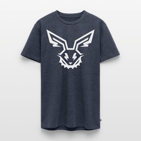 SPOD Männer Premium T-Shirt | Spreadshirt 812 Jeansblau / M Electro Bunny Weiß - Männer Premium T-Shirt E-Bike-Community