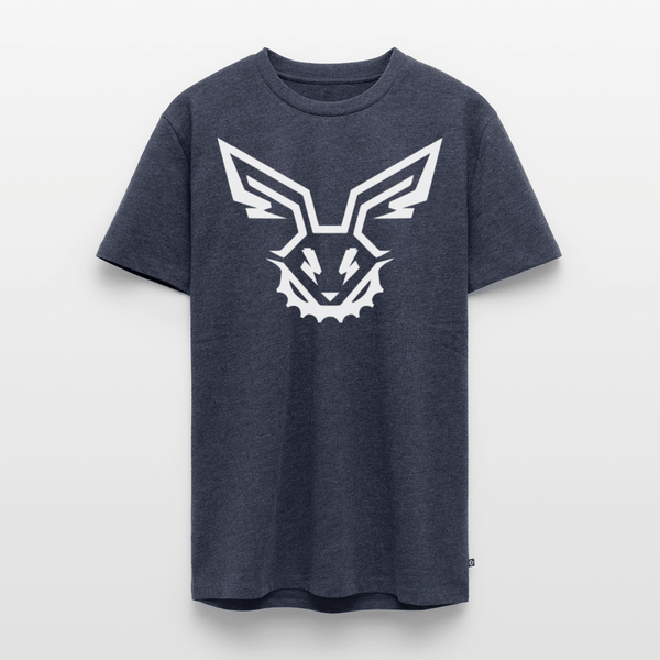 SPOD Männer Premium T-Shirt | Spreadshirt 812 Jeansblau / M Electro Bunny Weiß - Männer Premium T-Shirt E-Bike-Community