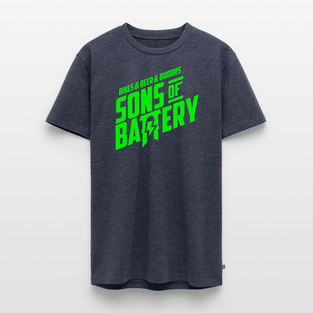 SPOD Männer Premium T-Shirt | Spreadshirt 812 Jeansblau / S 3B - BIKES BEER BUDDIES - SONS OF BATTERYMänner Premium T-Shirt E-Bike-Community