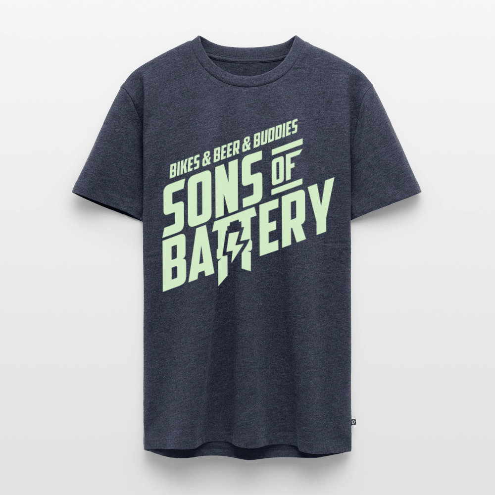 SPOD Männer Premium T-Shirt | Spreadshirt 812 Jeansblau / S 3B's - Glow in the Dark -Männer Premium T-Shirt E-Bike-Community