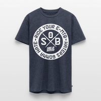 SPOD Männer Premium T-Shirt | Spreadshirt 812 Jeansblau / S "Haters Front" - Sons of Battery - Männer Premium T-Shirt E-Bike-Community