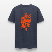 SPOD Männer Premium T-Shirt | Spreadshirt 812 Jeansblau / S Haters gonna hate - Neonorange - Männer Premium T-Shirt E-Bike-Community