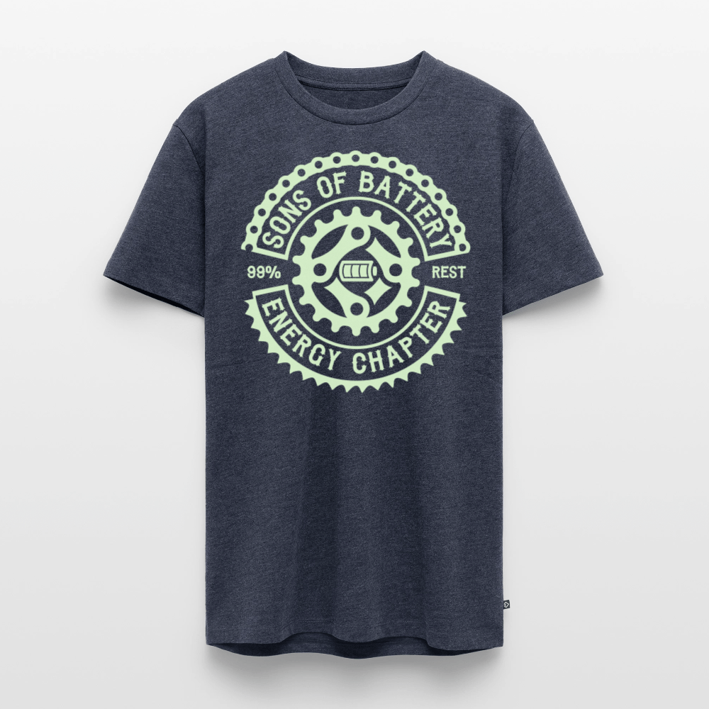 SPOD Männer Premium T-Shirt | Spreadshirt 812 Jeansblau / S Sons of Battery Rocker Classic - Glow in the Dark -Männer Premium T-Shirt E-Bike-Community