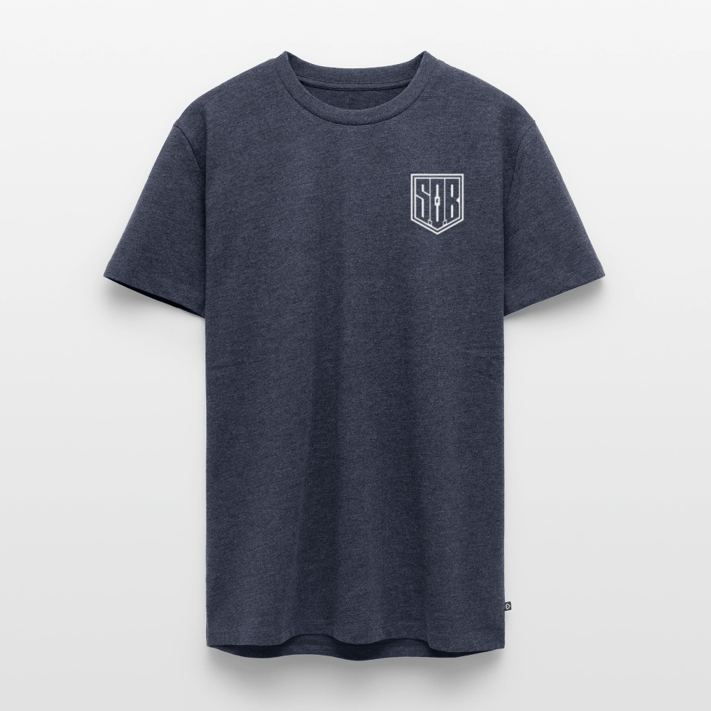 SPOD Männer Premium T-Shirt | Spreadshirt 812 Jeansblau / S SONS OF BATTERY - SOB Outline E-Bike-Community