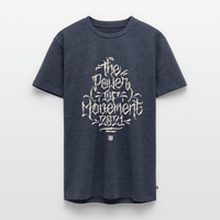 SPOD Männer Premium T-Shirt | Spreadshirt 812 Jeansblau / S The Power of Movement - Front -Männer Premium T-Shirt E-Bike-Community