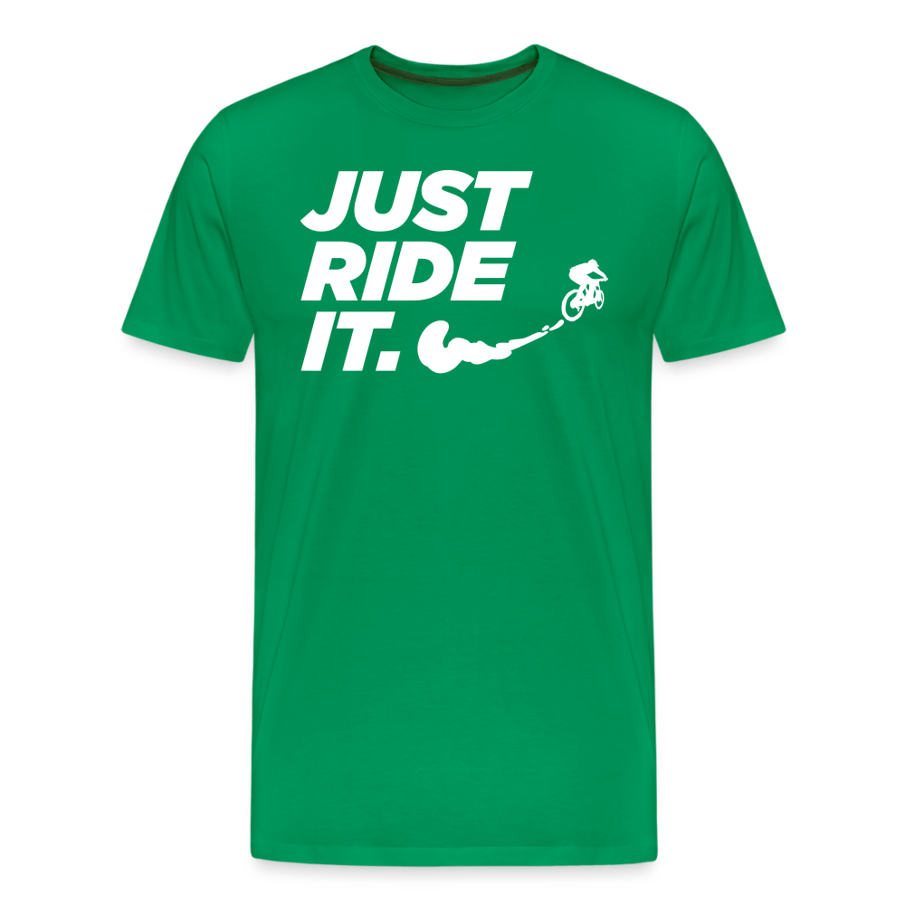 SPOD Männer Premium T-Shirt | Spreadshirt 812 Kelly Green / S Just Ride it - Männer Premium T-Shirt E-Bike-Community