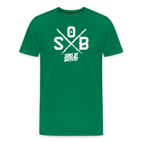 SPOD Männer Premium T-Shirt | Spreadshirt 812 Kelly Green / S Sons of Battery - Cross - Männer Premium T-Shirt E-Bike-Community