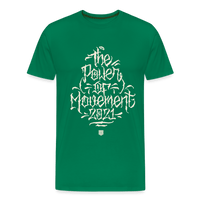 SPOD Männer Premium T-Shirt | Spreadshirt 812 Kelly Green / S The Power of Movement - Front -Männer Premium T-Shirt E-Bike-Community