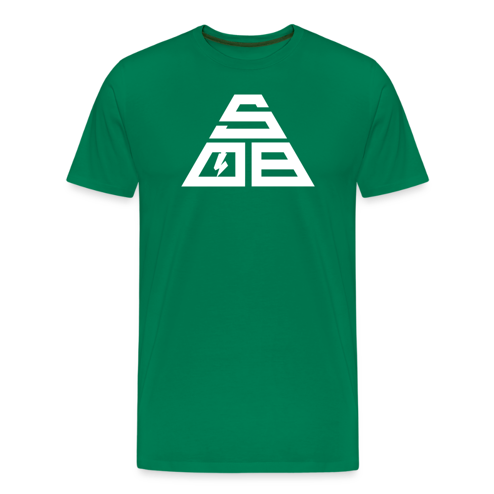 SPOD Männer Premium T-Shirt | Spreadshirt 812 Kelly Green / S Triangle - Männer Premium T-Shirt E-Bike-Community