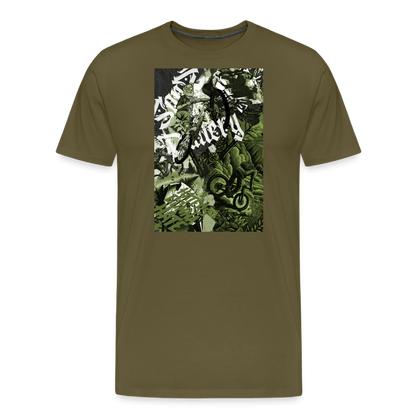 SPOD Männer Premium T-Shirt | Spreadshirt 812 Khaki / S Collage - Männer Premium T-Shirt E-Bike-Community