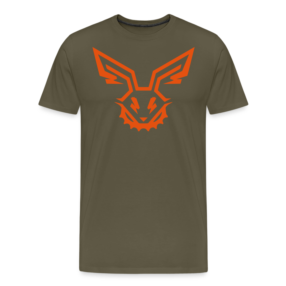 SPOD Männer Premium T-Shirt | Spreadshirt 812 Khaki / S Electro Bunny - Männer Premium T-Shirt E-Bike-Community