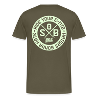 SPOD Männer Premium T-Shirt | Spreadshirt 812 Khaki / S "Haters" Glow in the Dark - Sons of Battery - Männer Premium T-Shirt E-Bike-Community
