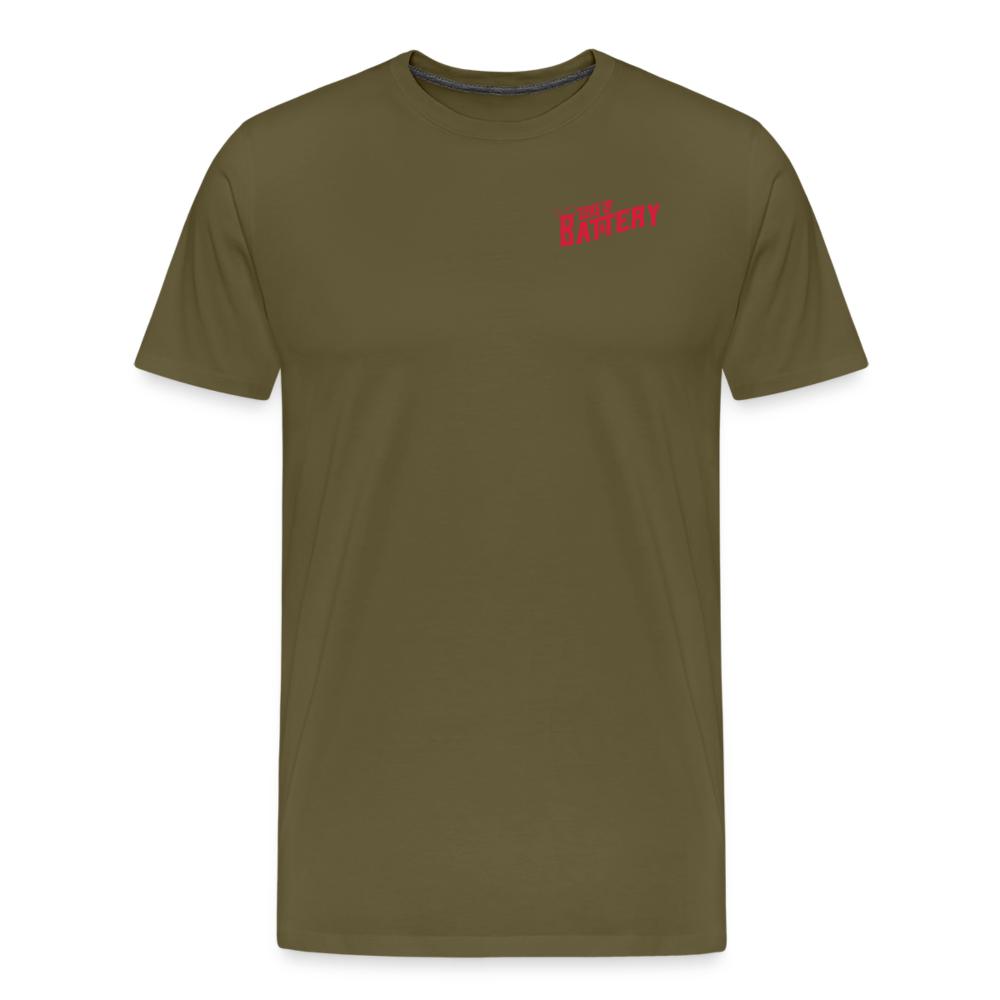 SPOD Männer Premium T-Shirt | Spreadshirt 812 Khaki / S Oldschool - Männer Premium T-Shirt E-Bike-Community
