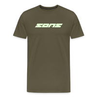 SPOD Männer Premium T-Shirt | Spreadshirt 812 Khaki / S SONS - Glow in the Dark - Männer Premium T-Shirt E-Bike-Community