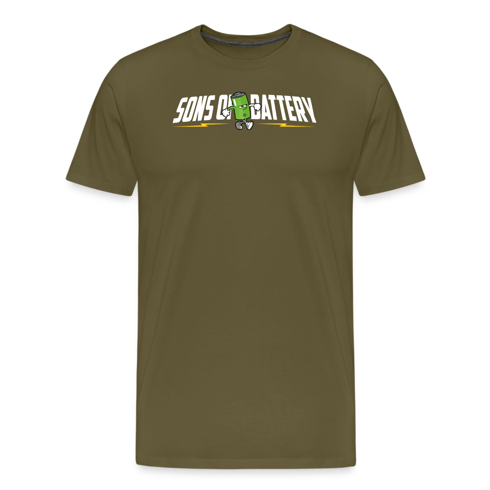 SPOD Männer Premium T-Shirt | Spreadshirt 812 Khaki / S Sons of Battery B-Boy Männer Premium T-Shirt E-Bike-Community
