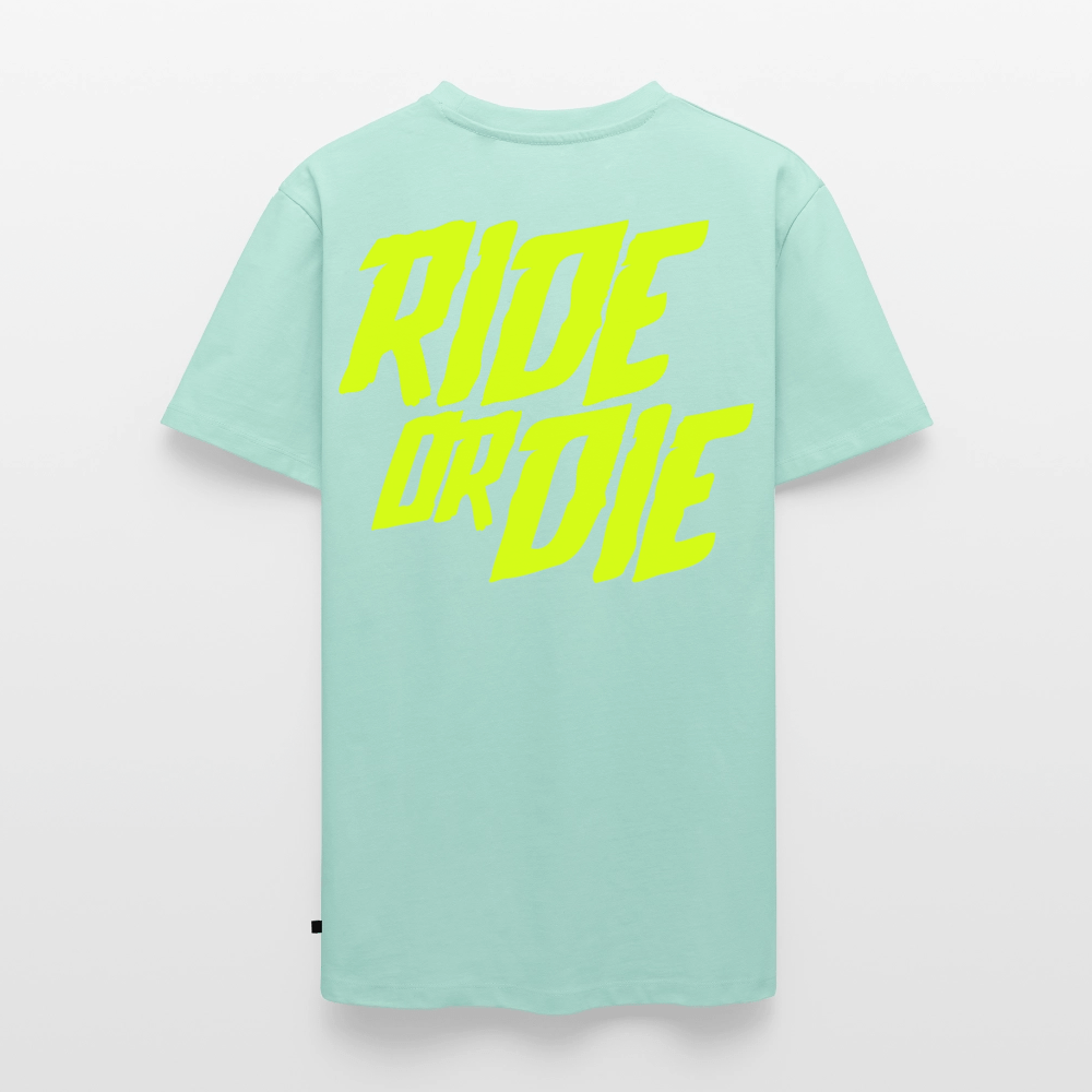 SPOD Männer Premium T-Shirt | Spreadshirt 812 Mint  / S Ride or Die - Neongelb - Männer Premium T-Shirt E-Bike-Community