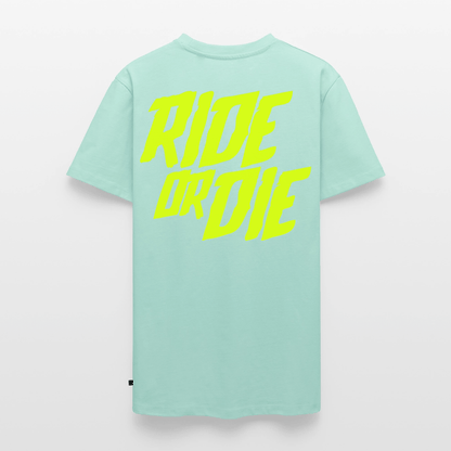 SPOD Männer Premium T-Shirt | Spreadshirt 812 Mint  / S Ride or Die - Neongelb - Männer Premium T-Shirt E-Bike-Community