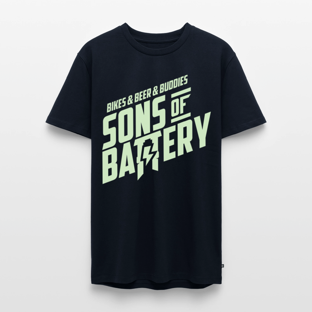 SPOD Männer Premium T-Shirt | Spreadshirt 812 Navy / S 3B's - Glow in the Dark -Männer Premium T-Shirt E-Bike-Community