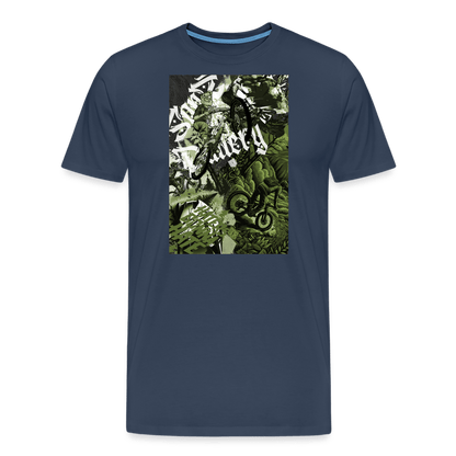 SPOD Männer Premium T-Shirt | Spreadshirt 812 Navy / S Collage - Männer Premium T-Shirt E-Bike-Community