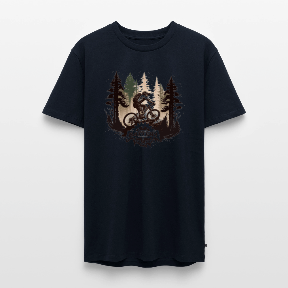 SPOD Männer Premium T-Shirt | Spreadshirt 812 Navy / S Freedom Mountainbike White - Männer Premium T-Shirt E-Bike-Community