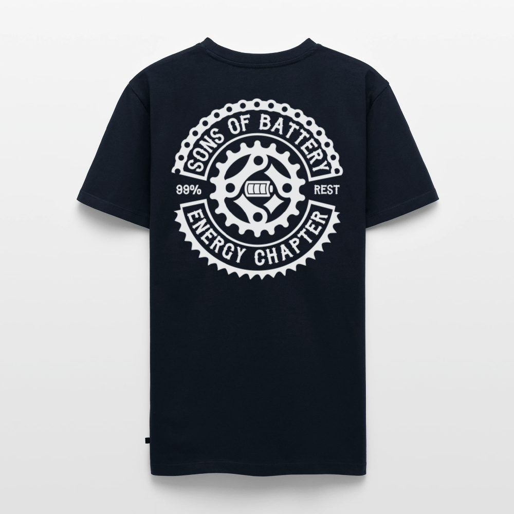 SPOD Männer Premium T-Shirt | Spreadshirt 812 Navy / S OG Logo Backprint - Männer Premium T-Shirt E-Bike-Community
