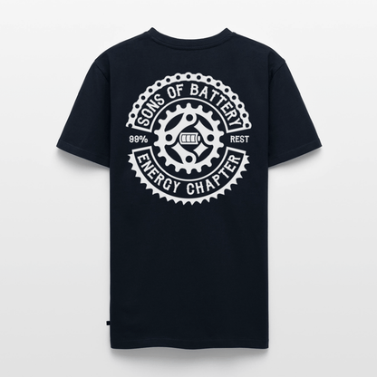 SPOD Männer Premium T-Shirt | Spreadshirt 812 Navy / S OG Logo Backprint - Männer Premium T-Shirt E-Bike-Community