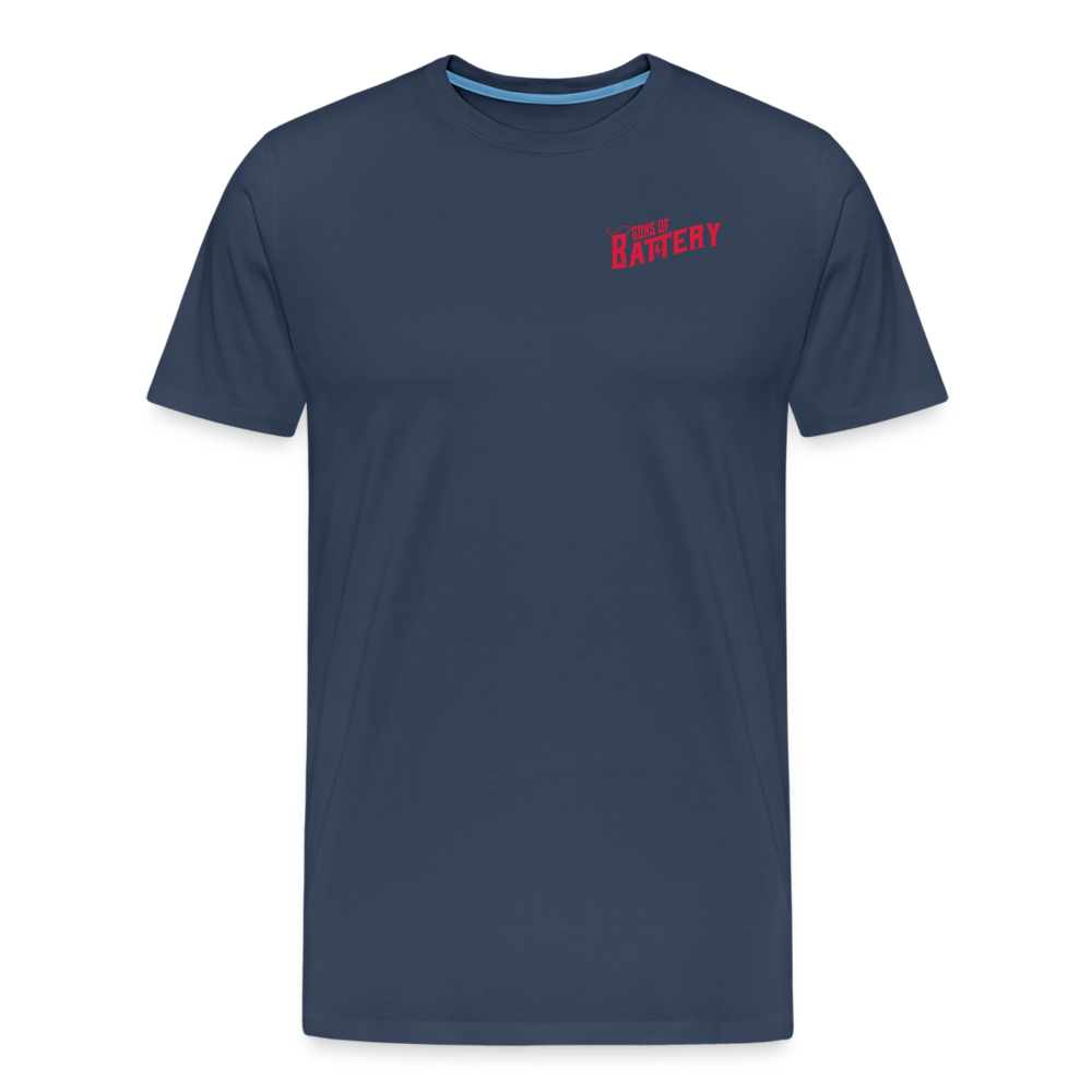 SPOD Männer Premium T-Shirt | Spreadshirt 812 Navy / S Oldschool - Männer Premium T-Shirt E-Bike-Community