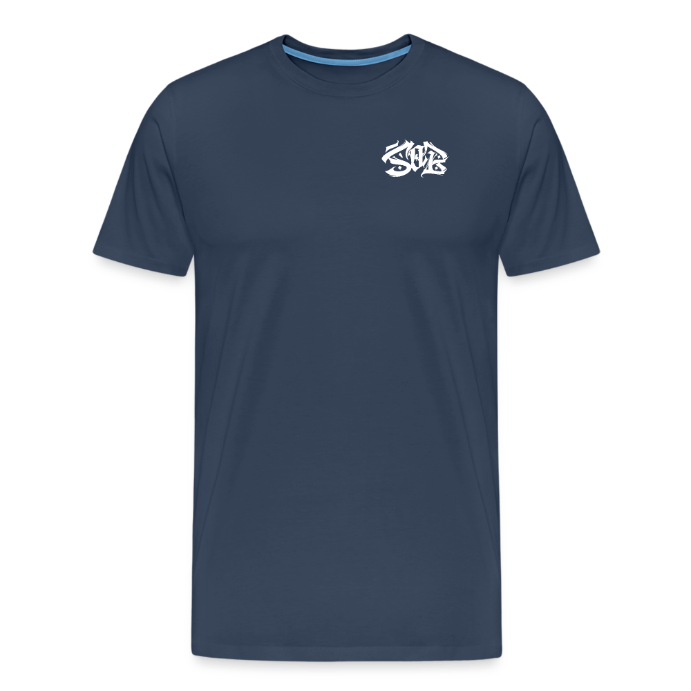 SPOD Männer Premium T-Shirt | Spreadshirt 812 Navy / S Shred or Alive - Brush E-Bike-Community