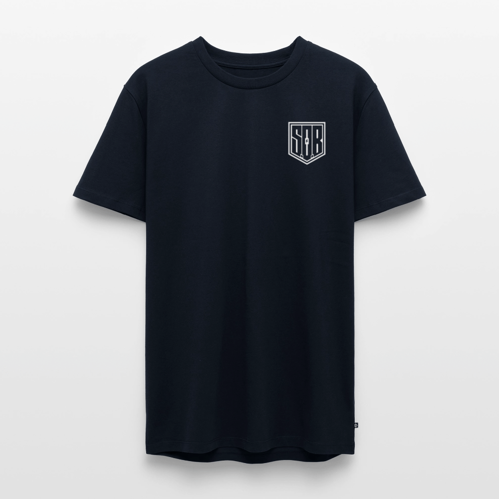 SPOD Männer Premium T-Shirt | Spreadshirt 812 Navy / S SONS OF BATTERY - SOB Outline E-Bike-Community