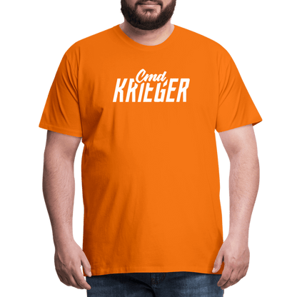 SPOD Männer Premium T-Shirt | Spreadshirt 812 Orange / S Commander Krieger - Flex - Männer Premium T-Shirt E-Bike-Community